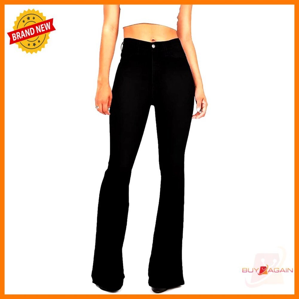 High Waisted Stretch Flare Jeans Bootcut Slimming Denim Pants